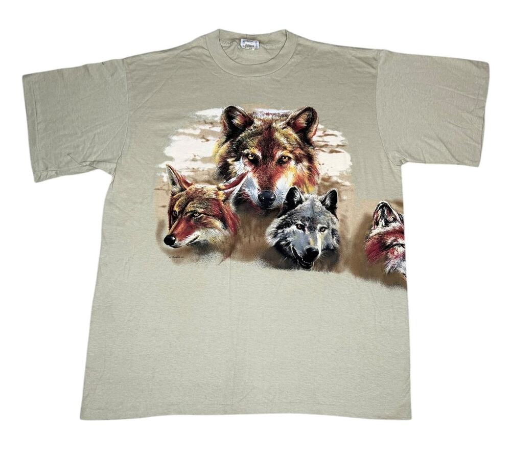 Vintage 90s Wolf Pack Wrap Around AOP T-Shirt